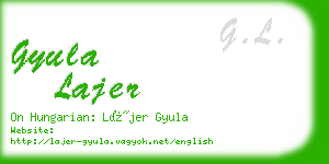 gyula lajer business card